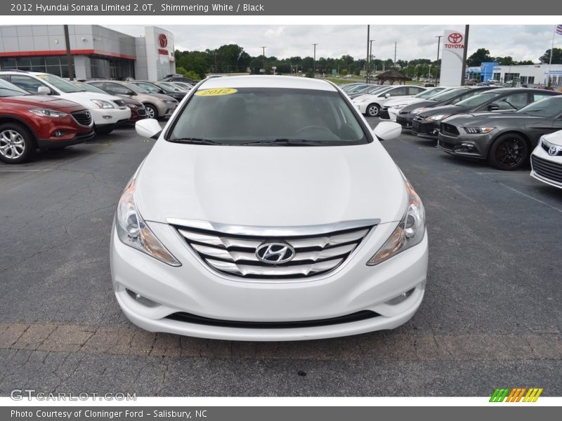 Shimmering White / Black 2012 Hyundai Sonata Limited 2.0T