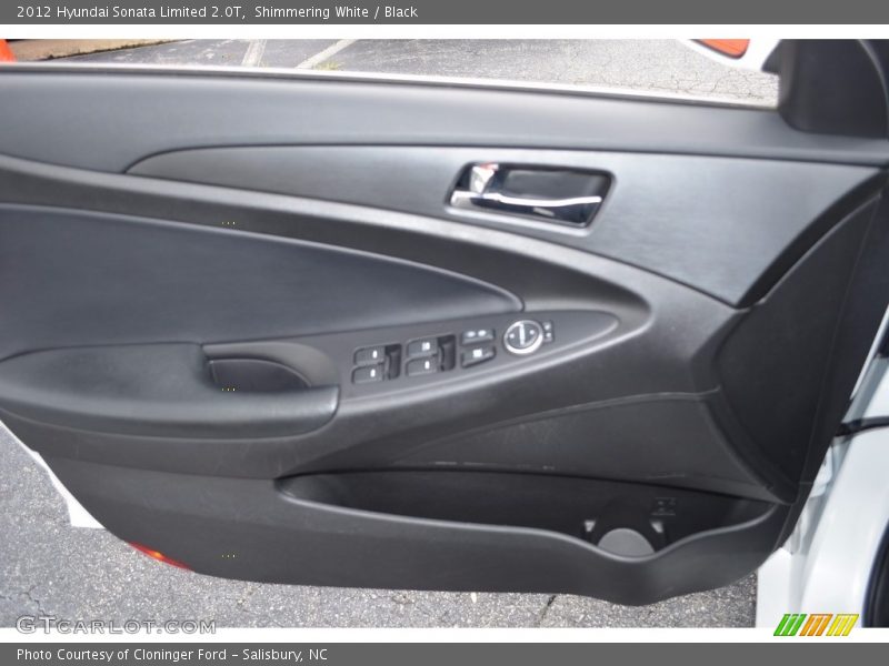 Shimmering White / Black 2012 Hyundai Sonata Limited 2.0T