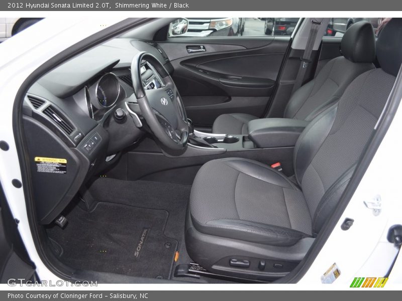 Shimmering White / Black 2012 Hyundai Sonata Limited 2.0T