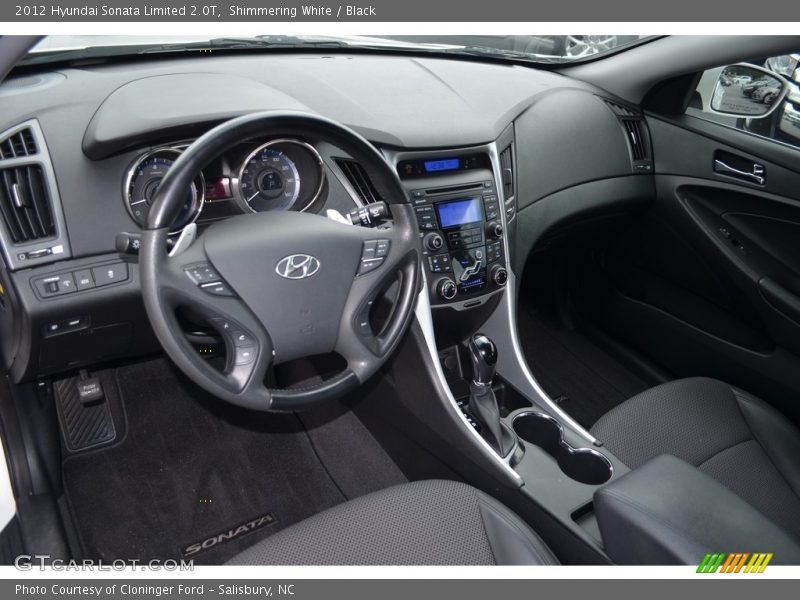 Shimmering White / Black 2012 Hyundai Sonata Limited 2.0T