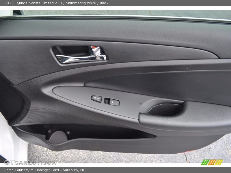 Shimmering White / Black 2012 Hyundai Sonata Limited 2.0T