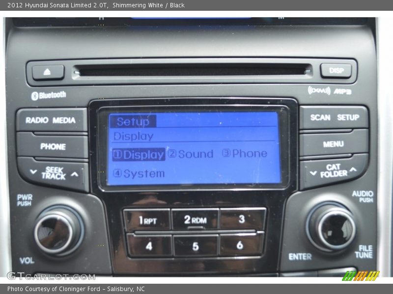 Shimmering White / Black 2012 Hyundai Sonata Limited 2.0T