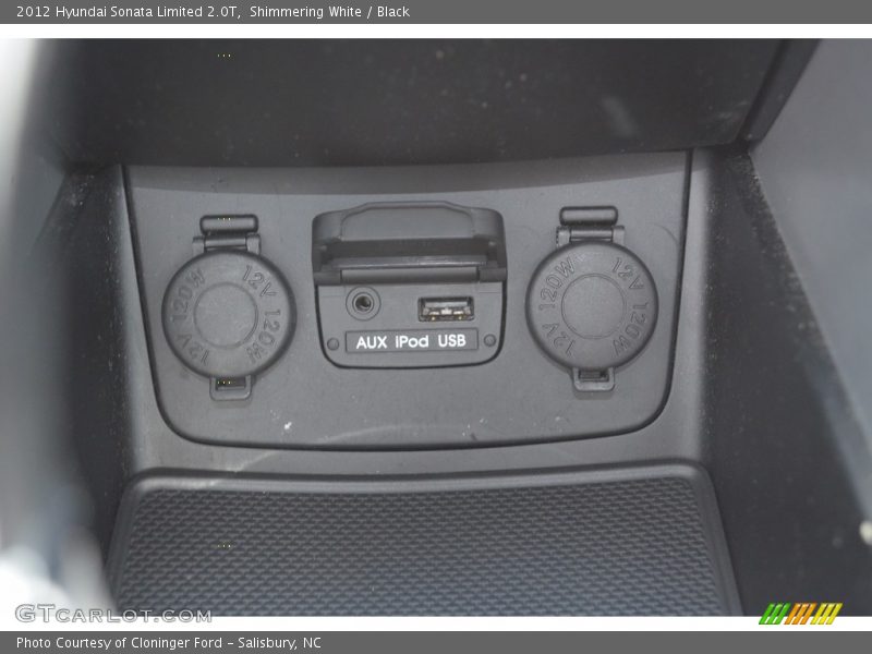 Shimmering White / Black 2012 Hyundai Sonata Limited 2.0T