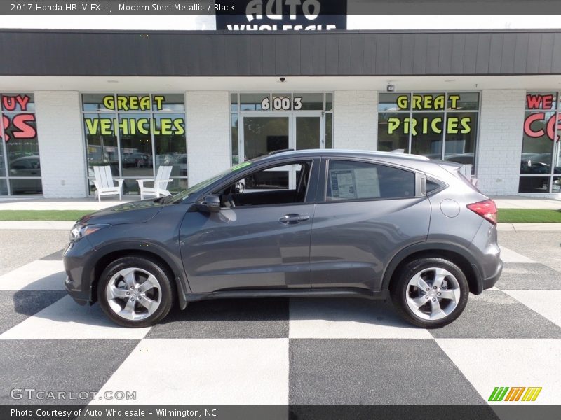 Modern Steel Metallic / Black 2017 Honda HR-V EX-L