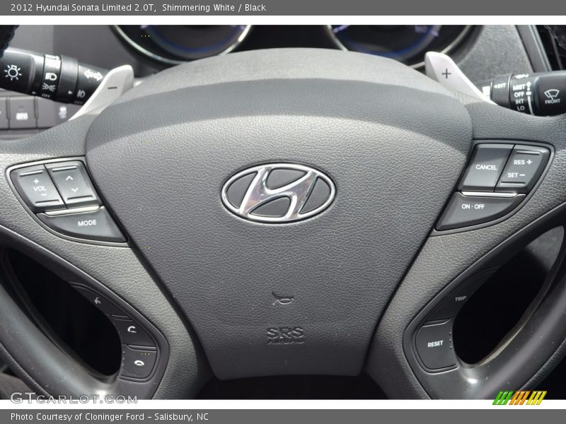 Shimmering White / Black 2012 Hyundai Sonata Limited 2.0T