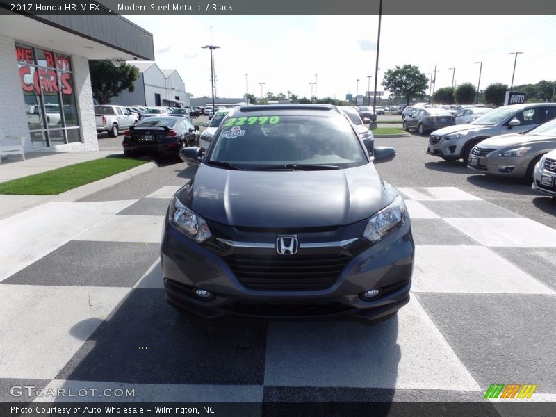 Modern Steel Metallic / Black 2017 Honda HR-V EX-L
