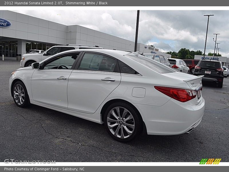Shimmering White / Black 2012 Hyundai Sonata Limited 2.0T