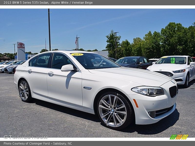 Alpine White / Venetian Beige 2013 BMW 5 Series 535i Sedan