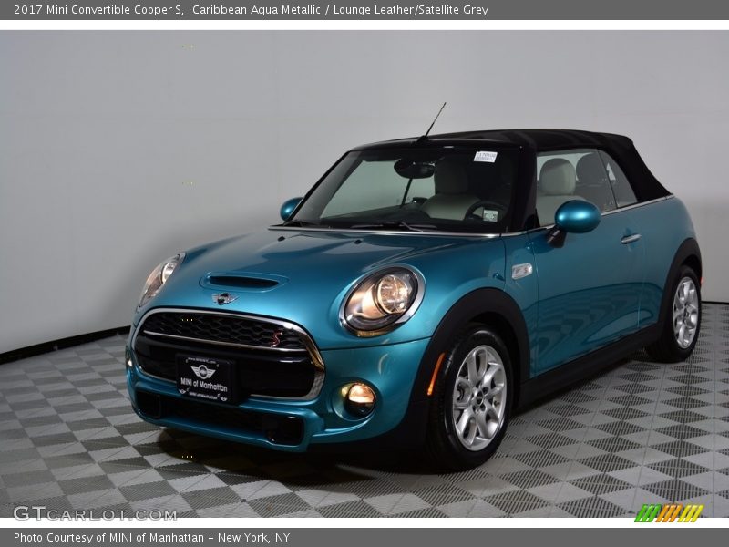 Caribbean Aqua Metallic / Lounge Leather/Satellite Grey 2017 Mini Convertible Cooper S