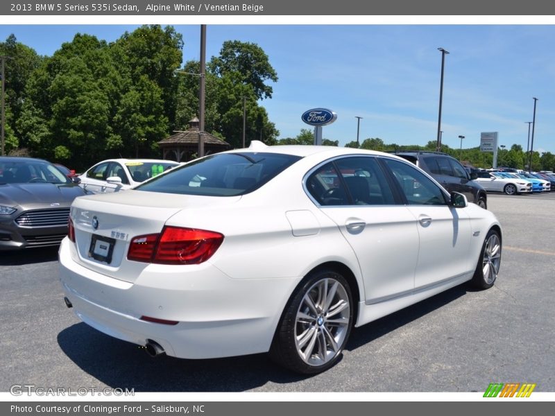 Alpine White / Venetian Beige 2013 BMW 5 Series 535i Sedan