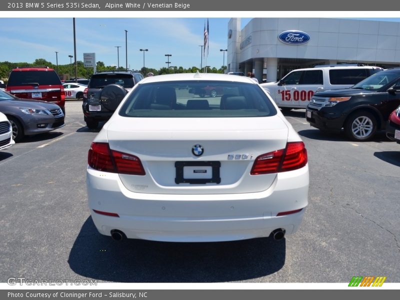 Alpine White / Venetian Beige 2013 BMW 5 Series 535i Sedan