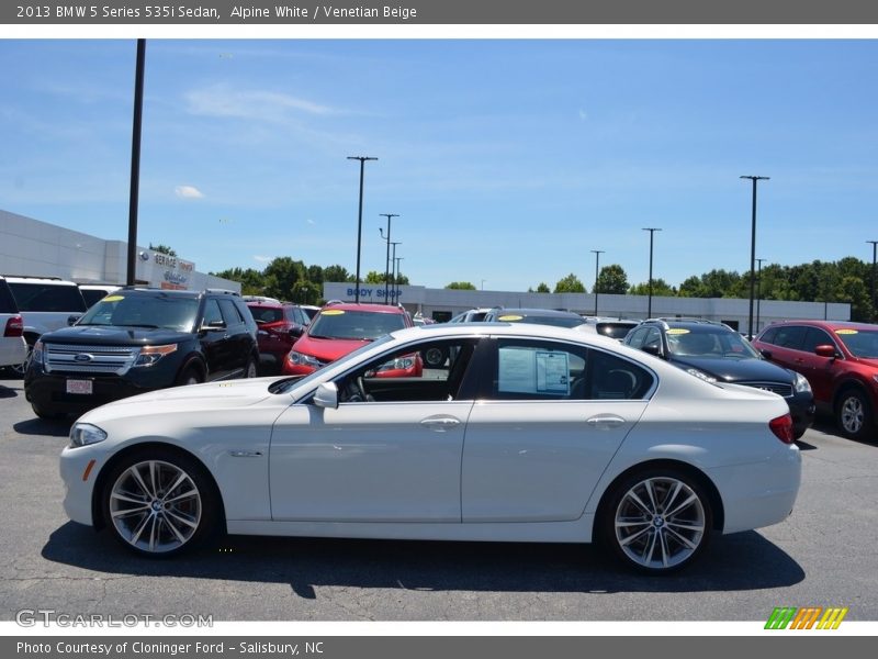 Alpine White / Venetian Beige 2013 BMW 5 Series 535i Sedan