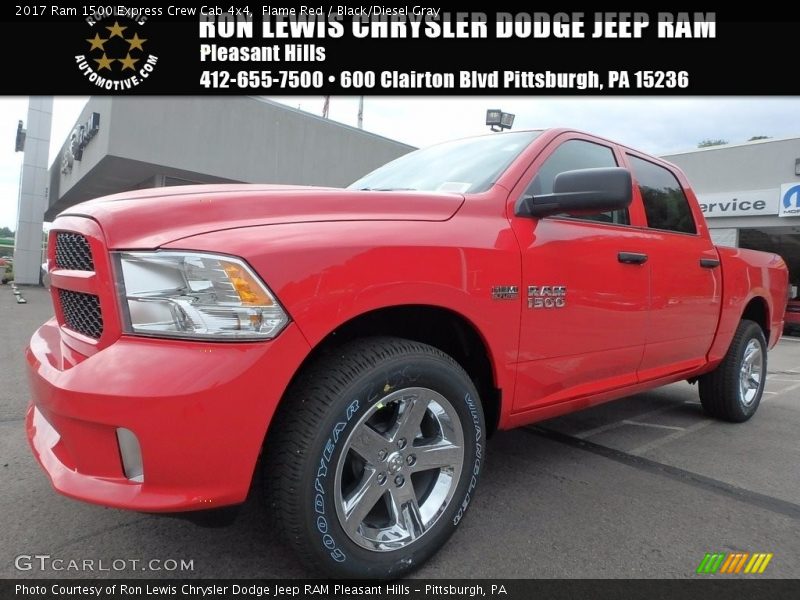 Flame Red / Black/Diesel Gray 2017 Ram 1500 Express Crew Cab 4x4