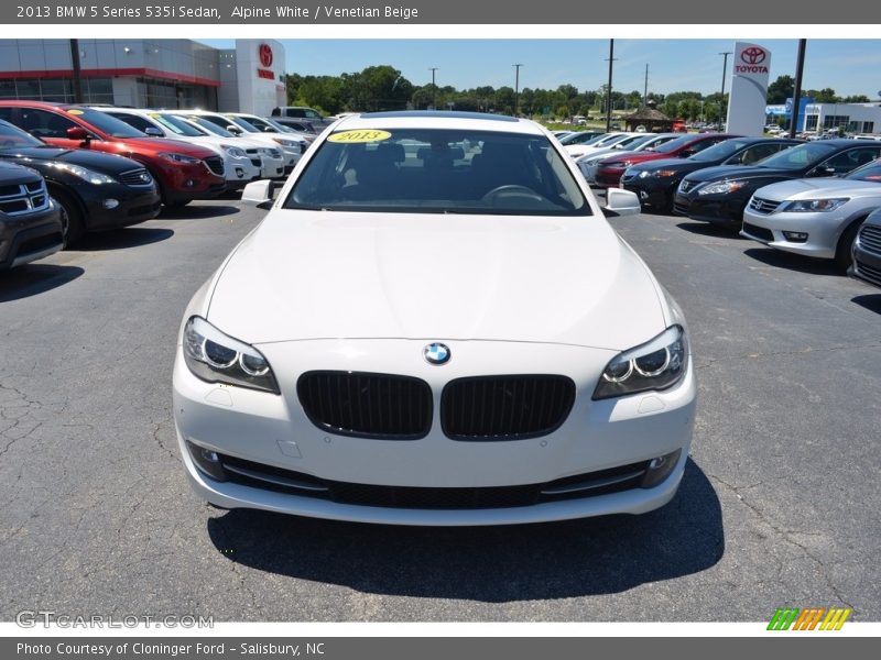 Alpine White / Venetian Beige 2013 BMW 5 Series 535i Sedan