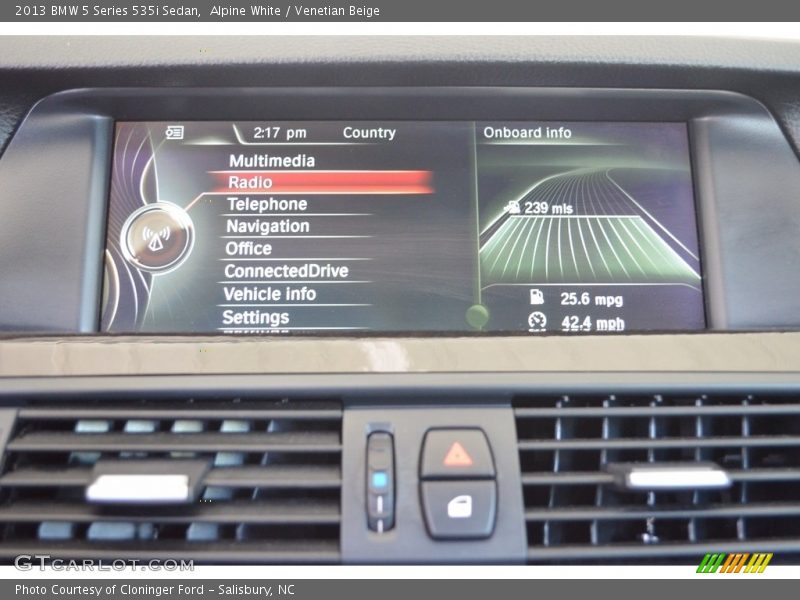 Alpine White / Venetian Beige 2013 BMW 5 Series 535i Sedan