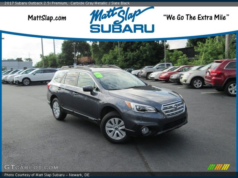 Carbide Gray Metallic / Slate Black 2017 Subaru Outback 2.5i Premium