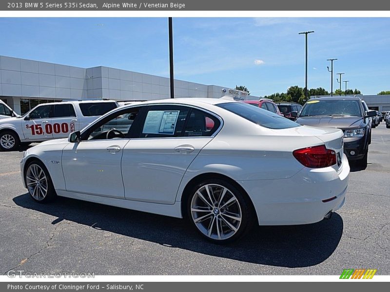 Alpine White / Venetian Beige 2013 BMW 5 Series 535i Sedan