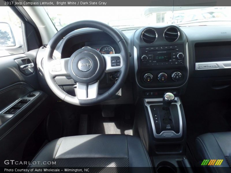 Bright White / Dark Slate Gray 2017 Jeep Compass Latitude