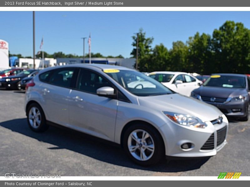 Ingot Silver / Medium Light Stone 2013 Ford Focus SE Hatchback