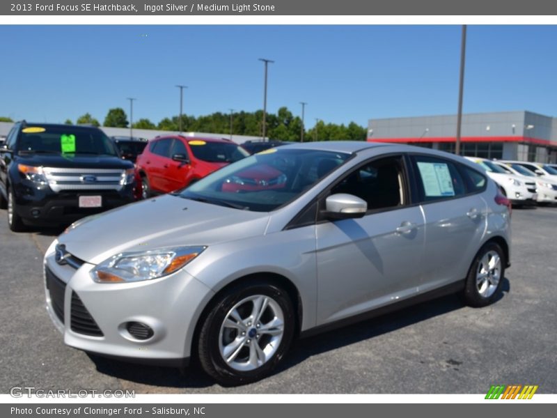 Ingot Silver / Medium Light Stone 2013 Ford Focus SE Hatchback