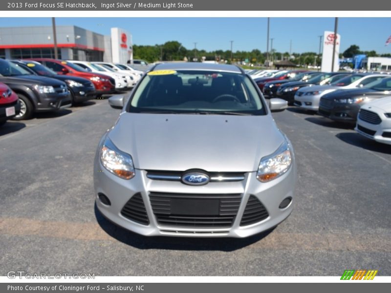 Ingot Silver / Medium Light Stone 2013 Ford Focus SE Hatchback