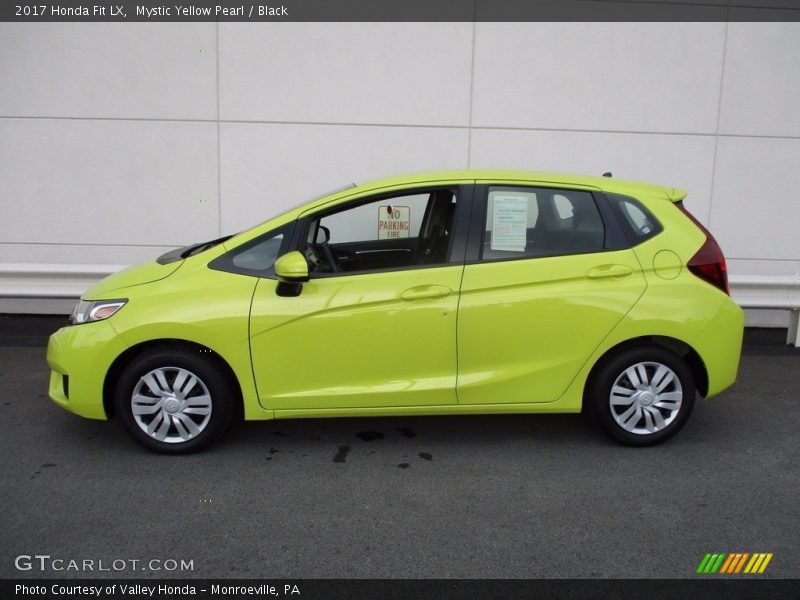 Mystic Yellow Pearl / Black 2017 Honda Fit LX