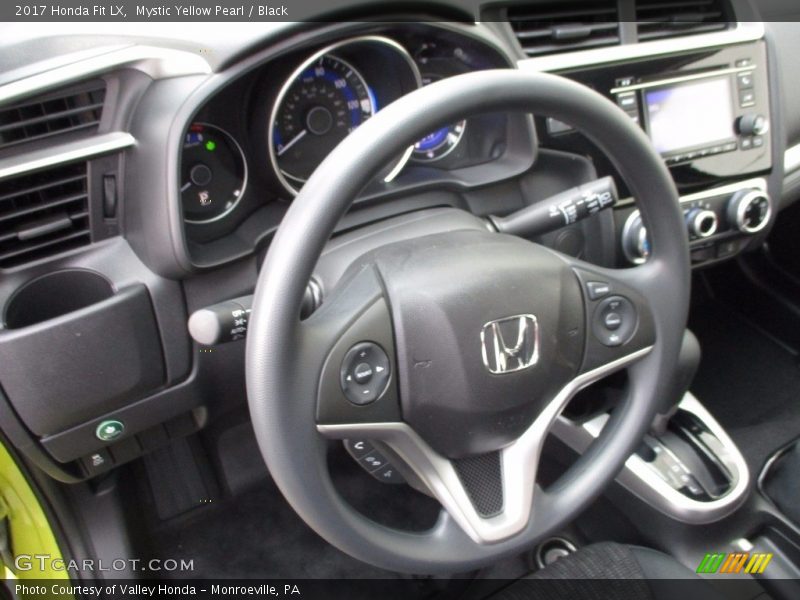 Mystic Yellow Pearl / Black 2017 Honda Fit LX