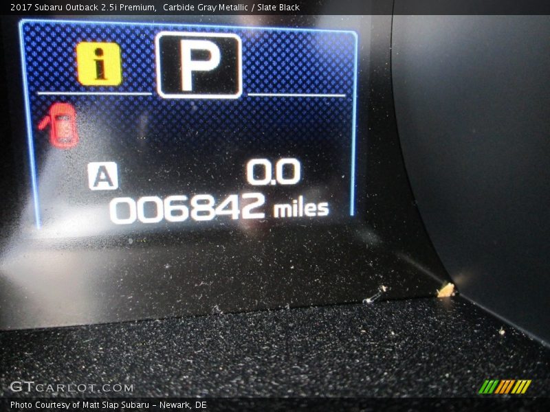 Carbide Gray Metallic / Slate Black 2017 Subaru Outback 2.5i Premium