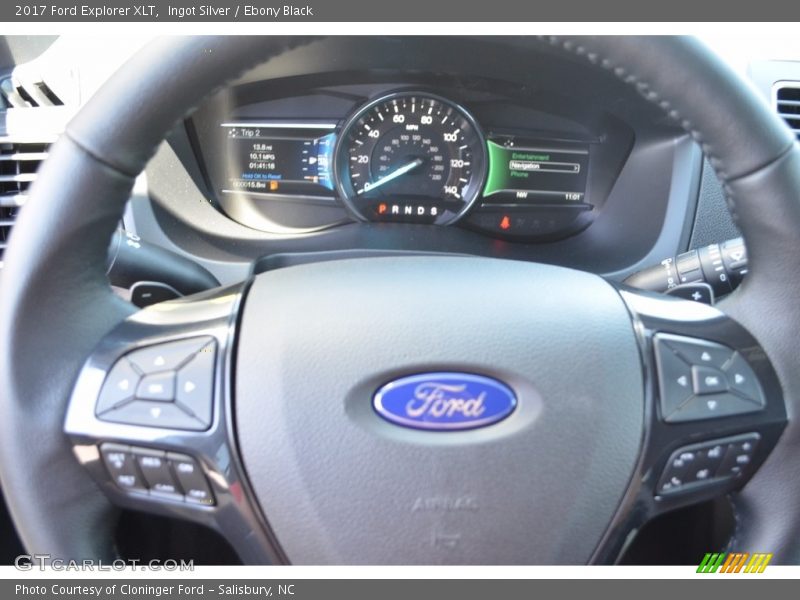 Ingot Silver / Ebony Black 2017 Ford Explorer XLT