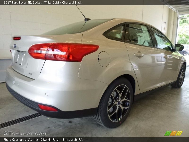 White Gold / Charcoal Black 2017 Ford Focus SEL Sedan