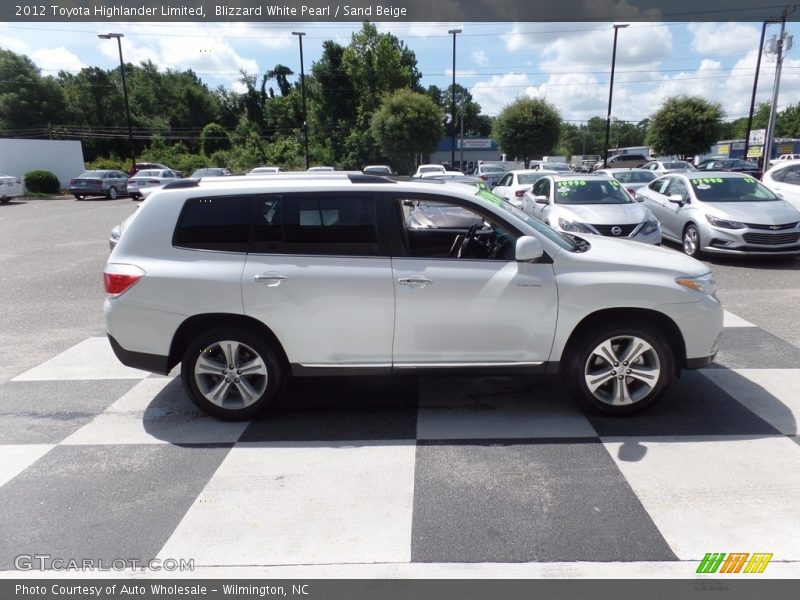 Blizzard White Pearl / Sand Beige 2012 Toyota Highlander Limited