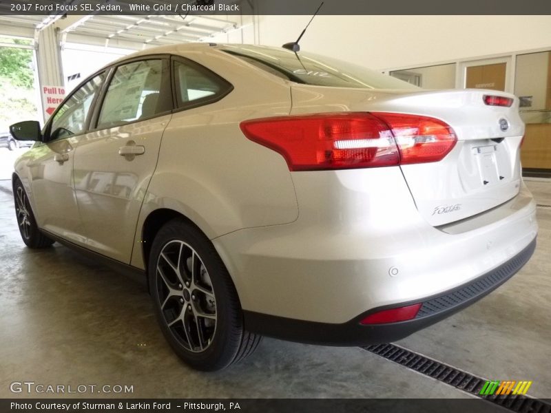 White Gold / Charcoal Black 2017 Ford Focus SEL Sedan