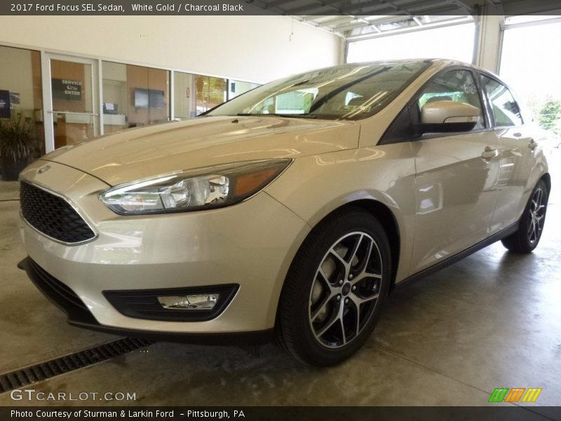 White Gold / Charcoal Black 2017 Ford Focus SEL Sedan