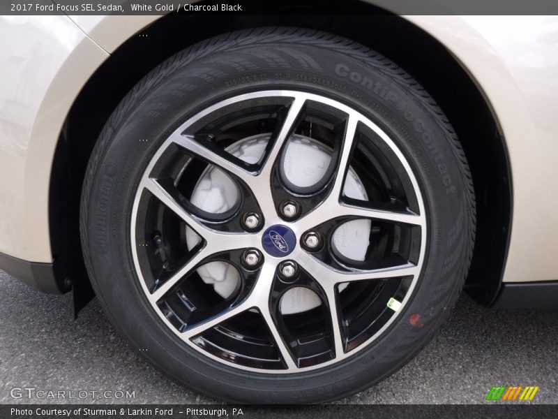 White Gold / Charcoal Black 2017 Ford Focus SEL Sedan