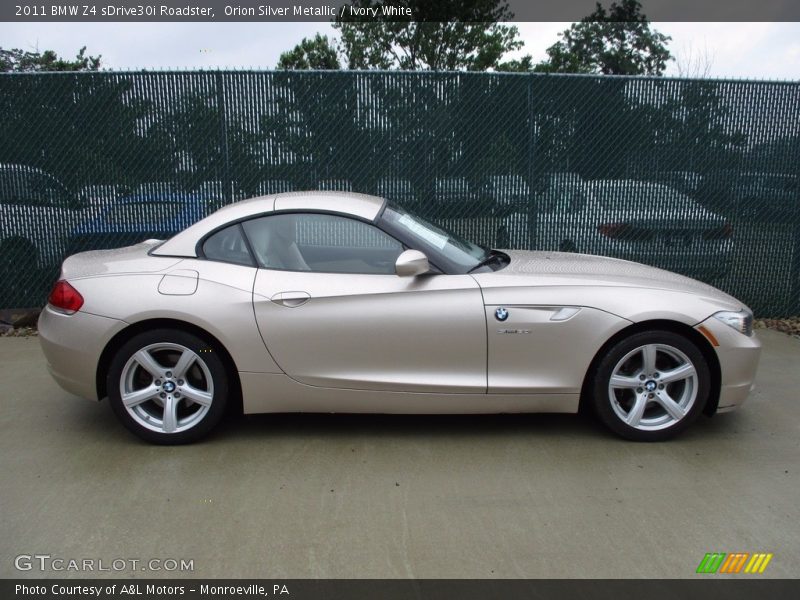 Orion Silver Metallic / Ivory White 2011 BMW Z4 sDrive30i Roadster