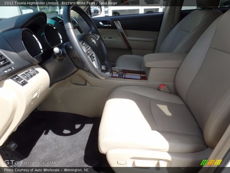 Blizzard White Pearl / Sand Beige 2012 Toyota Highlander Limited