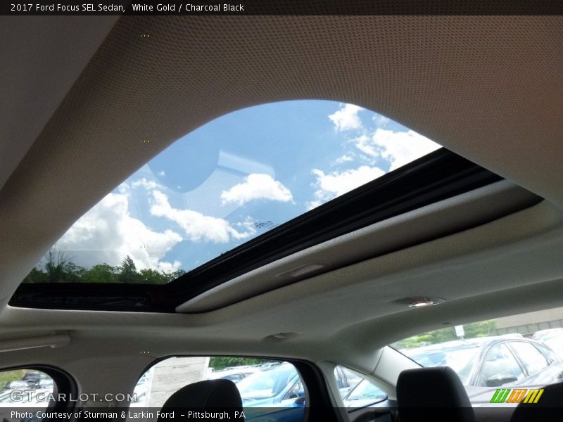 White Gold / Charcoal Black 2017 Ford Focus SEL Sedan