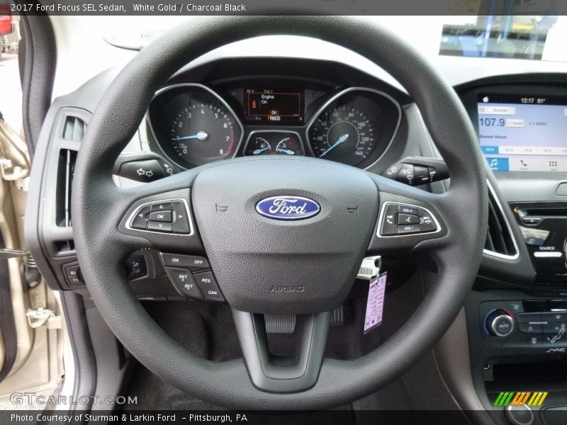 White Gold / Charcoal Black 2017 Ford Focus SEL Sedan