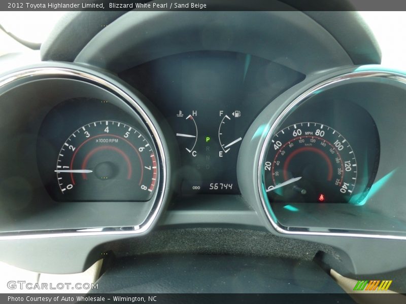 Blizzard White Pearl / Sand Beige 2012 Toyota Highlander Limited