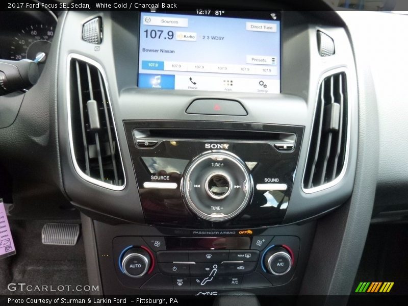 White Gold / Charcoal Black 2017 Ford Focus SEL Sedan