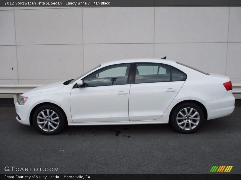 Candy White / Titan Black 2012 Volkswagen Jetta SE Sedan