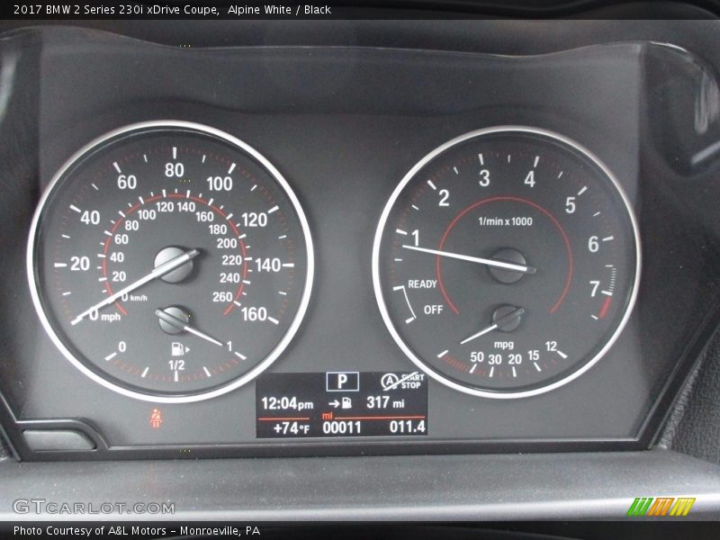 Alpine White / Black 2017 BMW 2 Series 230i xDrive Coupe