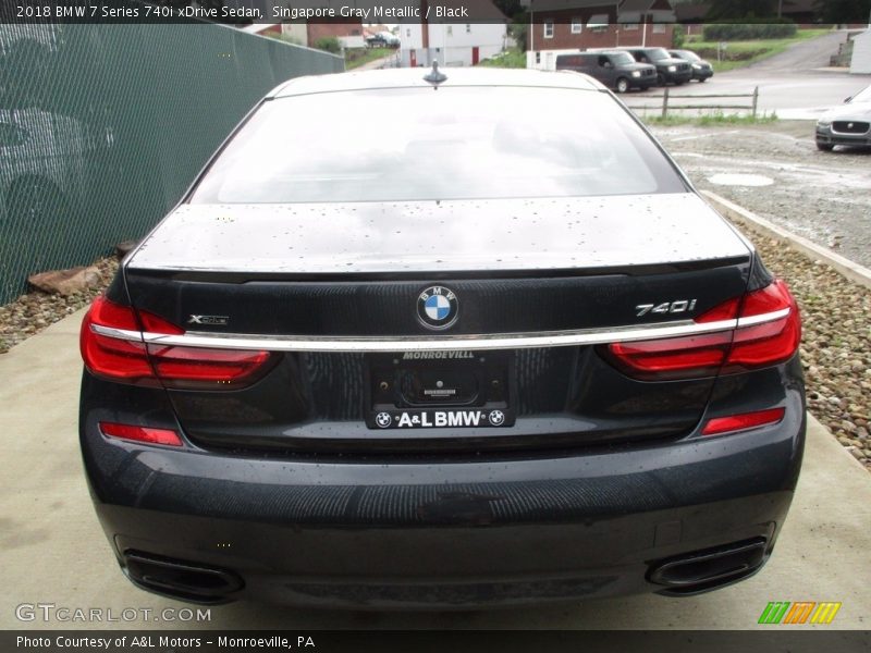 Singapore Gray Metallic / Black 2018 BMW 7 Series 740i xDrive Sedan