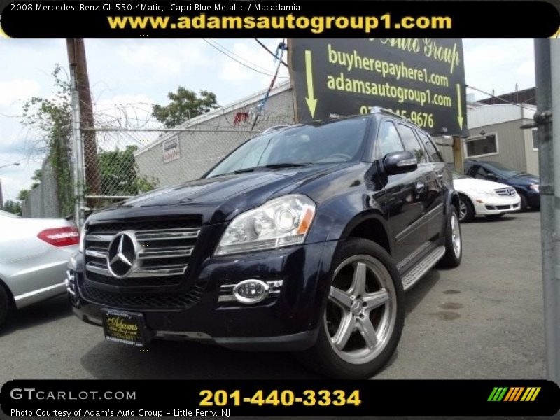 Capri Blue Metallic / Macadamia 2008 Mercedes-Benz GL 550 4Matic