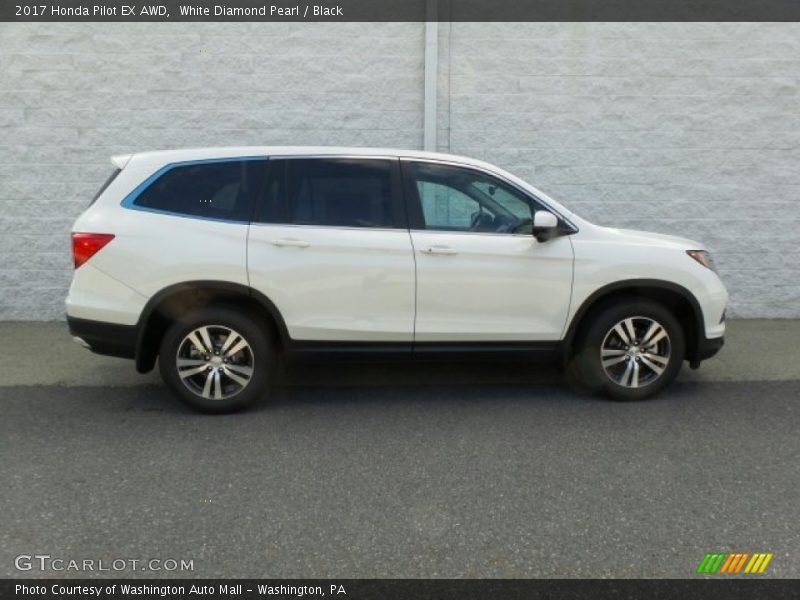 White Diamond Pearl / Black 2017 Honda Pilot EX AWD