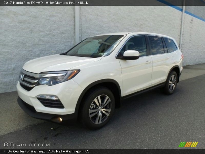 White Diamond Pearl / Black 2017 Honda Pilot EX AWD