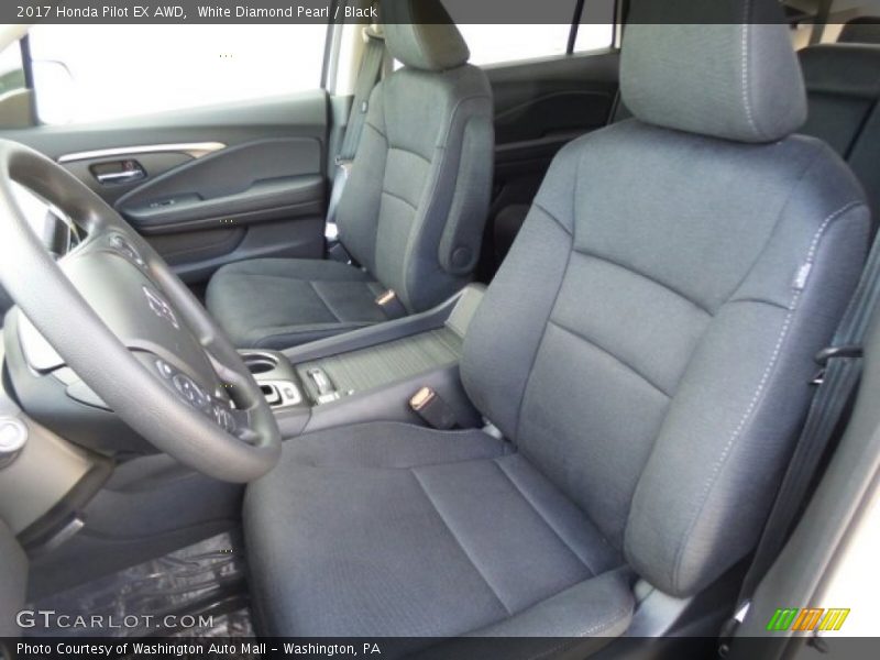 White Diamond Pearl / Black 2017 Honda Pilot EX AWD