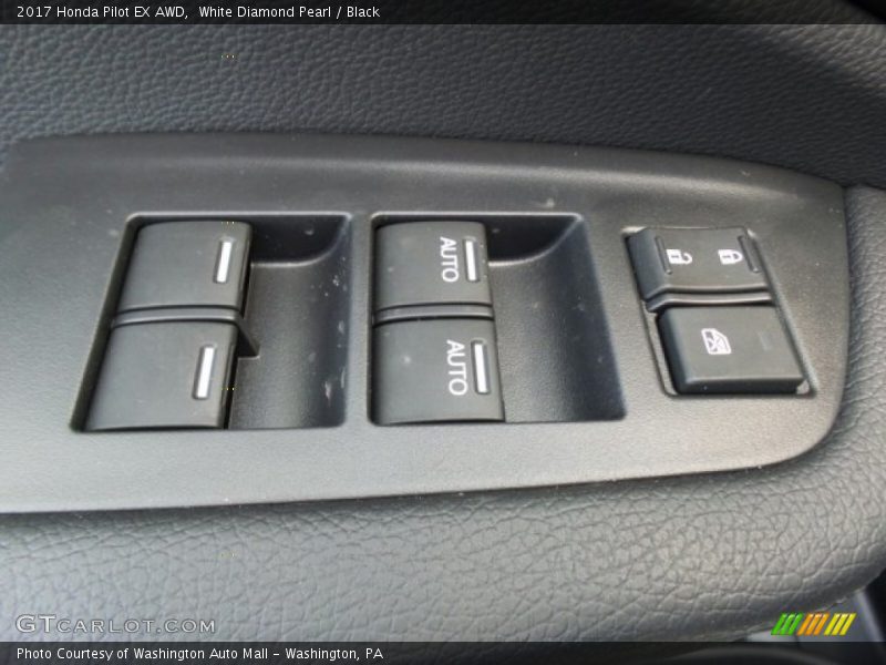 White Diamond Pearl / Black 2017 Honda Pilot EX AWD
