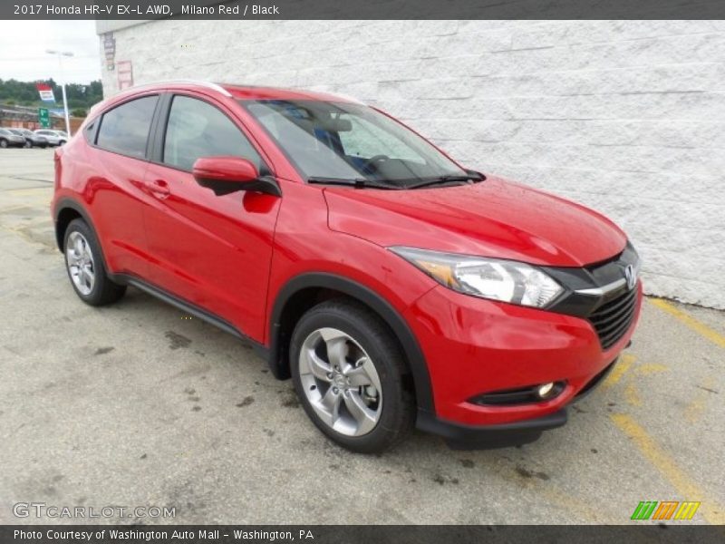Milano Red / Black 2017 Honda HR-V EX-L AWD
