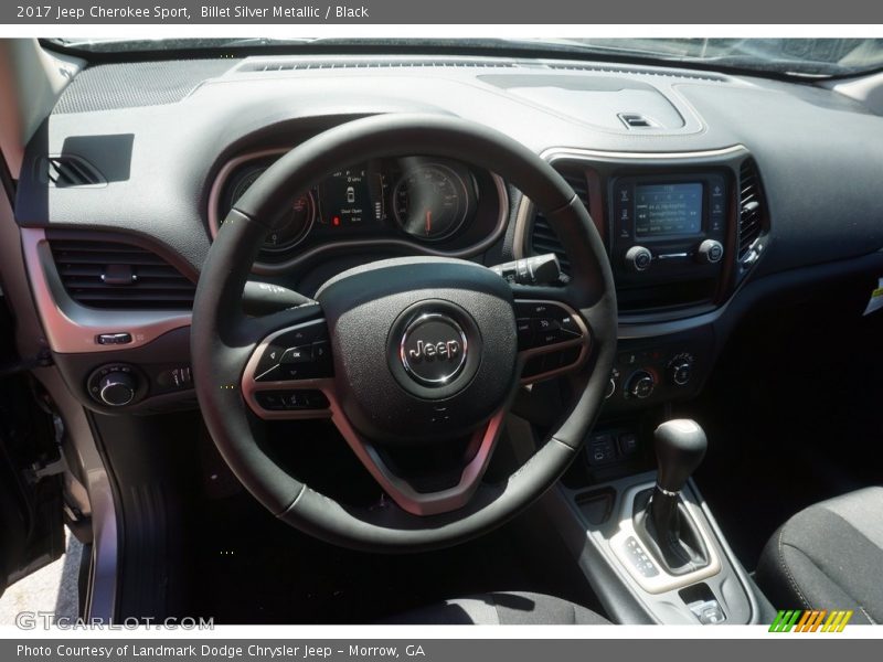 Billet Silver Metallic / Black 2017 Jeep Cherokee Sport